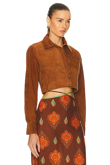 Shop Johanna Ortiz Amazonic Andes Shirt In Camel