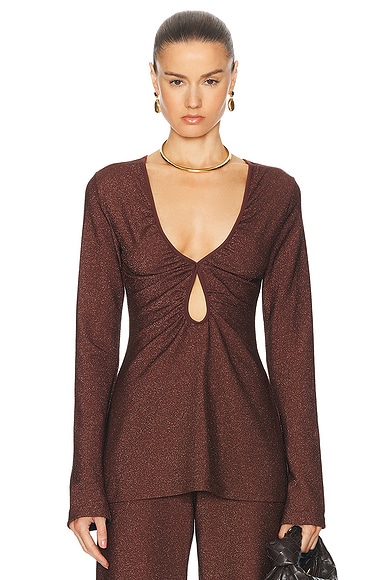 Johanna Ortiz Filigrana De Fiesta Top in Bronce