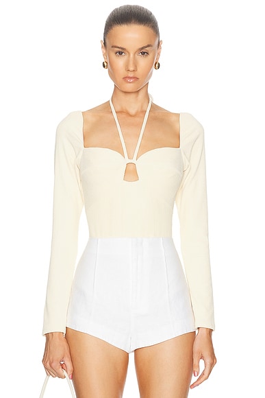 Johanna Ortiz Prayer Rocks Bodysuit in Ecru