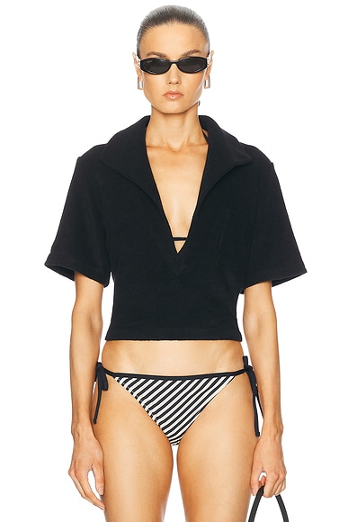 Johanna Ortiz Misty Hem Top in Black