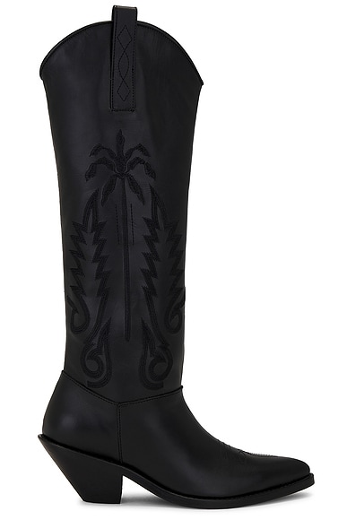 Johanna Ortiz Black Journey To The East Leather Boots in Black