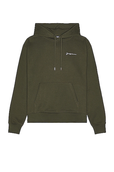 JACQUEMUS Le Sweatshirt Brode in Olive