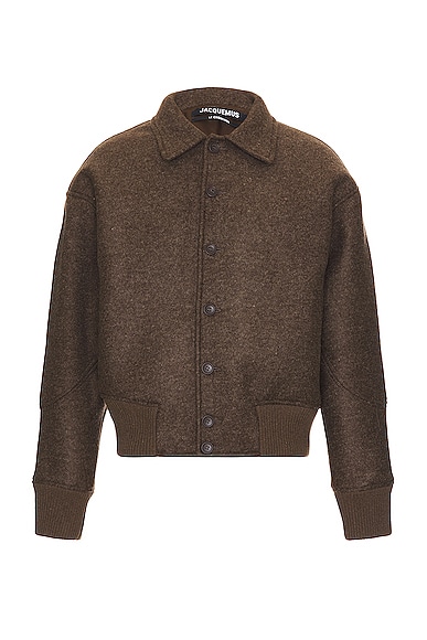 JACQUEMUS Le Bomber Feltro in Dark Brown | FWRD