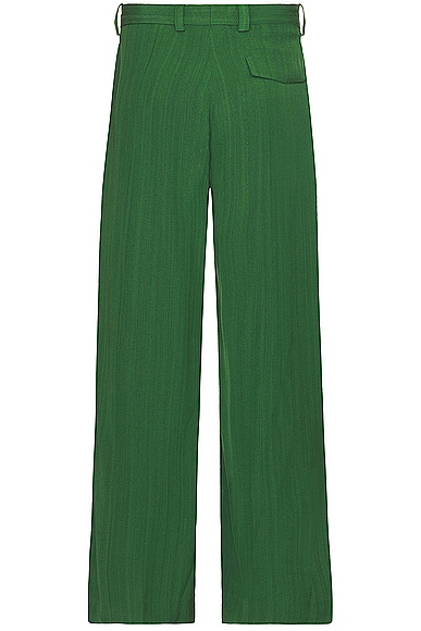 Shop Jacquemus Le Pantalon Titolo In Dark Green