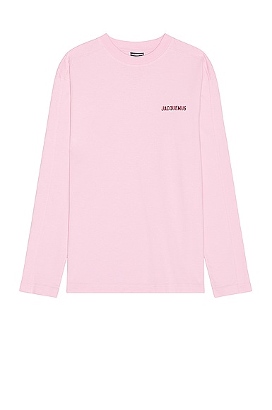 JACQUEMUS Le Tshirt Pavane Ml in Jelly Pink