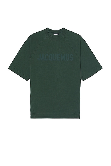JACQUEMUS Le T-Shirt Typo in Dark Green