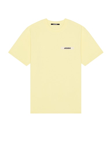 JACQUEMUS Le Tshirt Gros Grain in Light Yellow