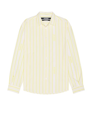 JACQUEMUS La Chemise Simon in Jacquard Business Big Log | FWRD
