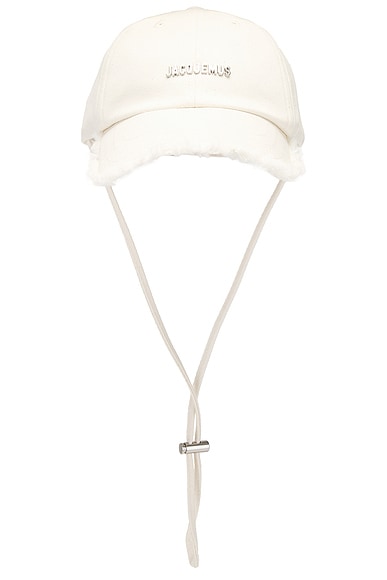 JACQUEMUS La Casquette Artichaut in Off White | FWRD