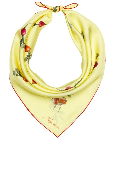 JACQUEMUS Le Foulard Radis in Print Radish Yellow