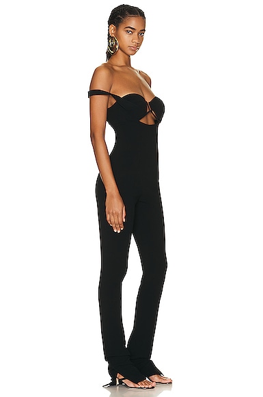 Shop Jacquemus La Combinaison Bikini In Black