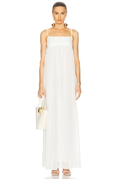 JACQUEMUS La Robe Peplo in White