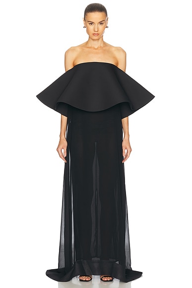JACQUEMUS La Robe Vela in Black