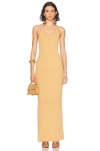 JACQUEMUS La Robe Scala in Camel