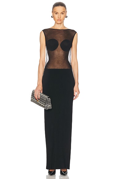 JACQUEMUS La Robe Platano in Black