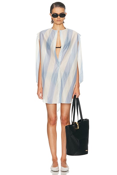 JACQUEMUS La Robe Berlingot in Print Diagonal Stripes