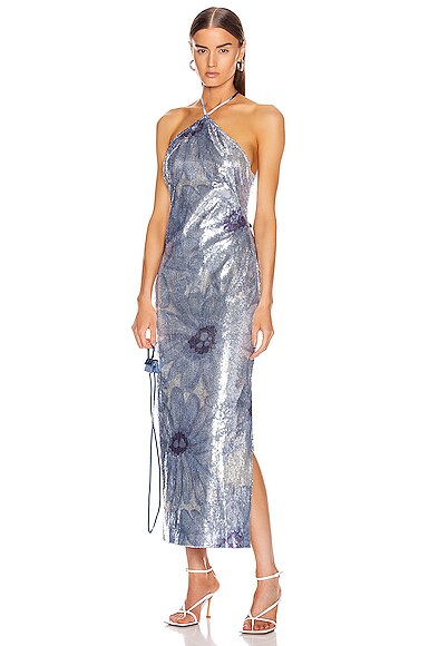 jacquemus light blue dress Jacquemus Light Blue Silk Blend Gown by Jacquemus