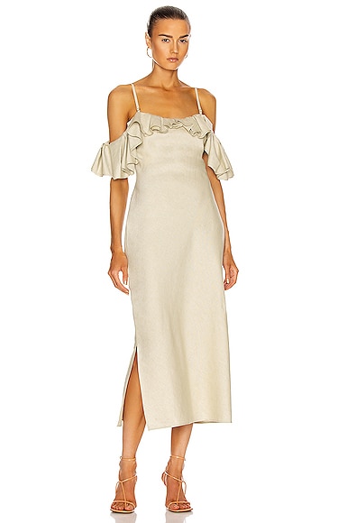 JACQUEMUS La Robe Pampelonne in Light Green FWRD