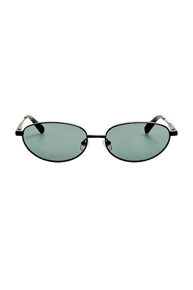JACQUEMUS Alba Sunglasses in Matte Black & Grey