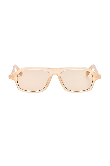 JACQUEMUS Bcane Sunglasses in Nude & Light Gold