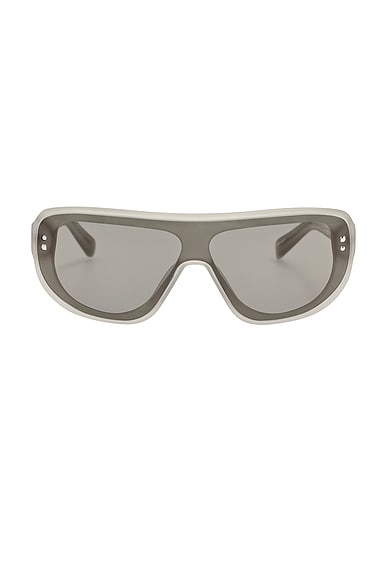JACQUEMUS Square Sunglasses in Sanded Smoke, Silver, & Khaki