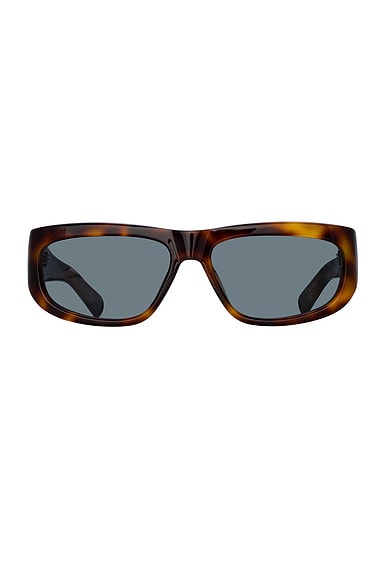 JACQUEMUS Jac2 Sunglasses in T Shell, Black, & Grey