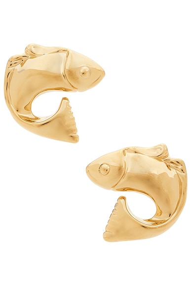JACQUEMUS Le Boucles Poisson in Gold