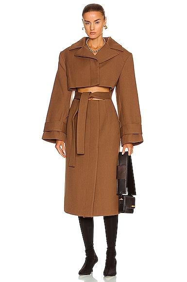 JACQUEMUS Le Manteau Filu ブラウン ストライプ ジャケット JACQUEMUS Le Manteau Filu ブラウン ストライプ ジャケット