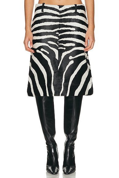JACQUEMUS La Jupe Tozzi in Black & White Zebra