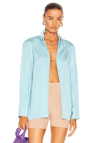 JACQUEMUS La Chemise Notte in Turquoise | FWRD