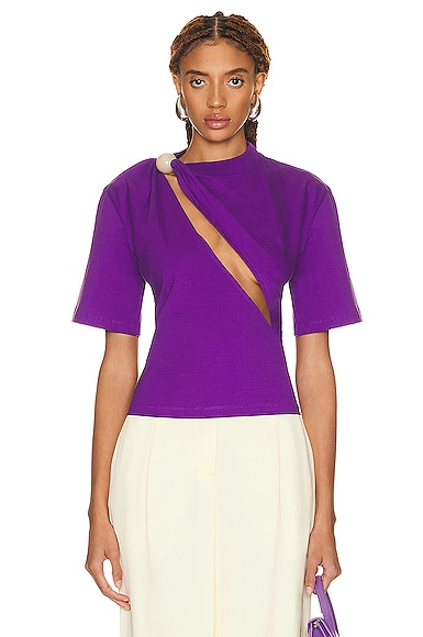 JACQUEMUS Le T-shirt Perola in Purple