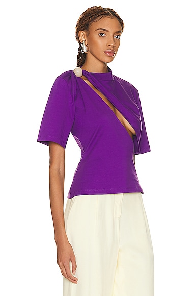Shop Jacquemus Le T-shirt Perola In Purple