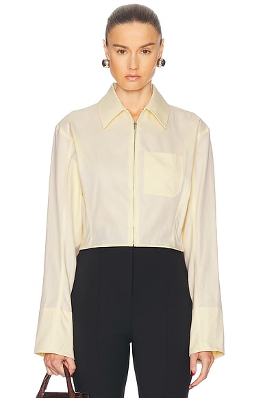 JACQUEMUS La Chemise Mirada in Light Yellow