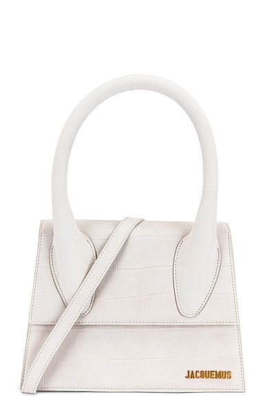 Jacquemus white croc deals bag