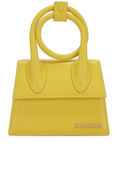 Jacquemus Le Chiquito Leather Mini Bag in Yellow