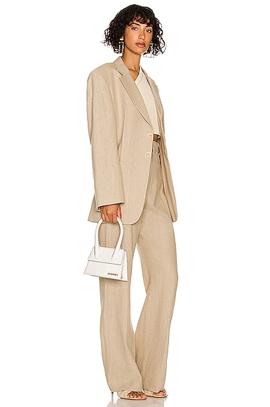 Jacquemus Women's Le Chiquito Moyen Leather Bag In White