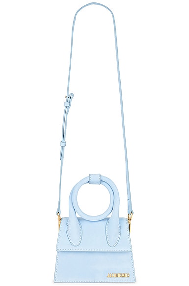 JACQUEMUS Le Chiquito Noeud Bag in Baby Blue