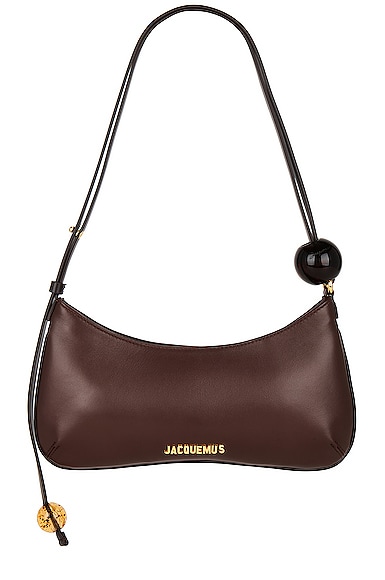 Shop Jacquemus Le Bisou Perle Bag In Medium Brown