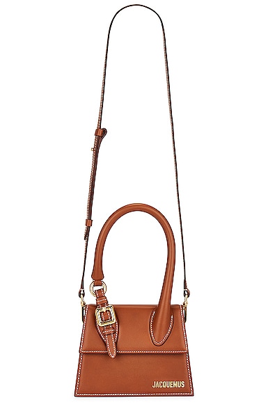 Brown Chiquito medium leather handbag, Jacquemus