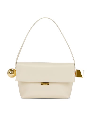 JACQUEMUS Le Rond Carre Bag in Light Ivory