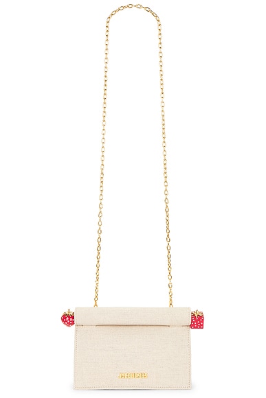 JACQUEMUS La Petite Pochette Rond C in Light Greige