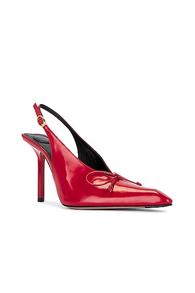 Shop Jacquemus Les Slingbacks Cubisto H In Red 1
