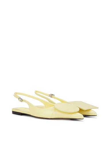 JACQUEMUS Les Slingbacks Duelo in Light Yellow