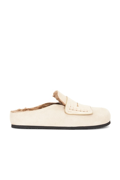 JACQUEMUS Les Mules Mocassin in Light Beige