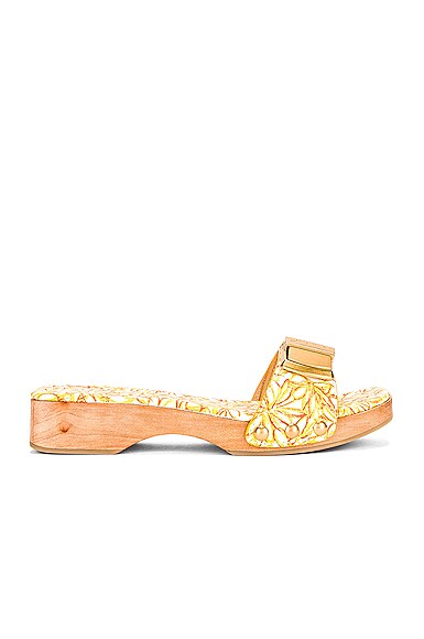 JACQUEMUS Les Tatanes in Print Orange Flowers FWRD