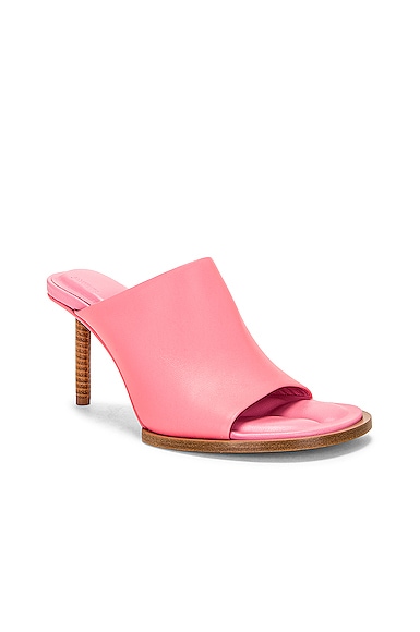 Shop Jacquemus Les Mules Rond Carre In Pink