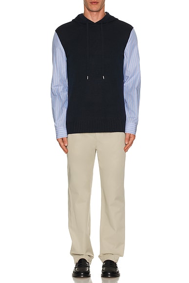 Adonis Knit Woven Combo Hoodie