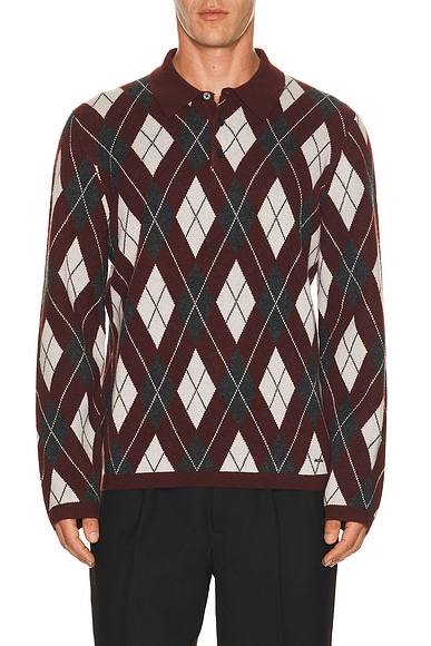 Callum Cashmere Argyle Polo
