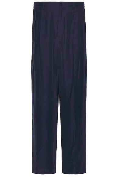 SIMKHAI Clyde Cinch Waist Pleated Trouser in Midnight