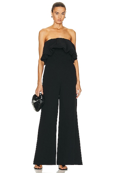 Simkhai Puff Detail Jumpsuit In Black